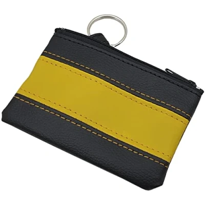 Immagine di Sacchetto chiave con 1 scomparto chiusura lampo in 3 diversi colori (Nero/Giallo)