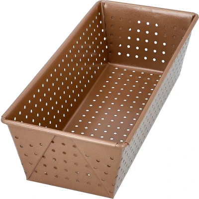 Immagine di Birkmann, Pagnotta &amp; Anima, teglia per pane perforato, 25 cm, piccolo, in acciaio al carbonio bronzo, con rivestimento antiaderente e ricette, 210516