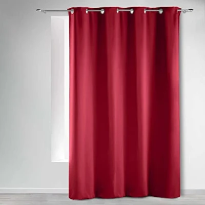 Immagine di Douceur d&#039;Intérieur Rideau, Poliestere, Carminio, 135 x 280 CM