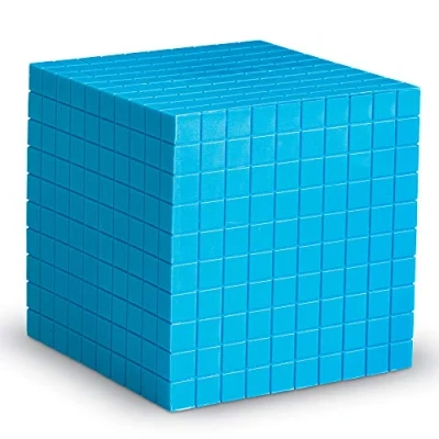 Immagine di Learning Resources Grooved Plastic Base Ten Cube, Blue