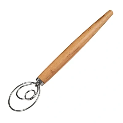 Immagine di FACKELMANN Mescolatore per Impasto, Acciaio Inox Faggio, Argento/Marrone, 33 cm