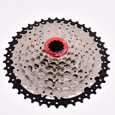 Immagine di BIKECO Cassetta per bicicletta MTB a 8 vie 11 32T 36T 40T 42T Wide Ratio Pignone compatibile con Shimano Ultegra xt Sunrace Sram (eccetto XD) (8 marce 42T)