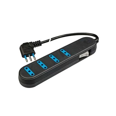 Immagine di Poly Pool PP0532.2XL Presa Multipla Elix con 4 Prese 10 A e 1.5 m Cavo, Nero
