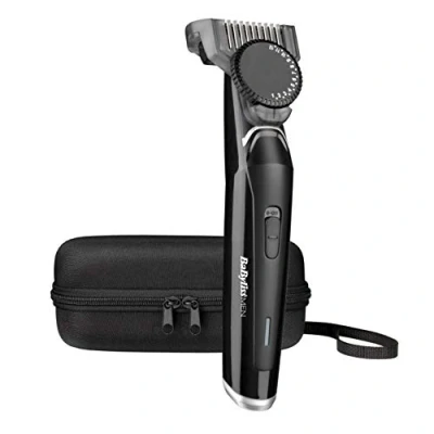 Immagine di BaByliss MEN T881E Regolabarba a Rete/Ricaricabile, 60 Minuti di Autonomia, Guida Taglio da 1 mm 12 mm, Custodia Viaggio Inclusa