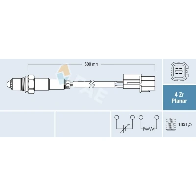 Immagine di FAE 77680 Sonda lambda HYUNDAI: i10 II Hatchback, i20 I KIA: RIO 3, 3 Stufenheck, Picanto