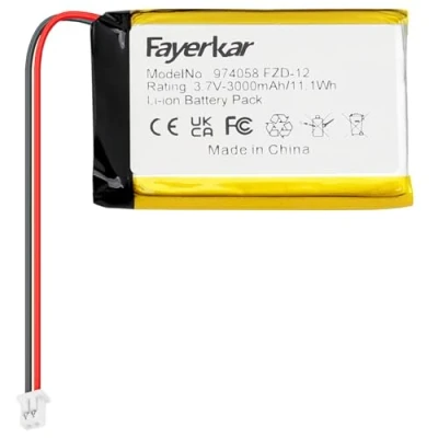 Immagine di Fayerkar 3,7 V 3000 mAh 974058 batteria ricaricabile ai polimeri di litio ricambio per prodotti elettronici fai da te con 5