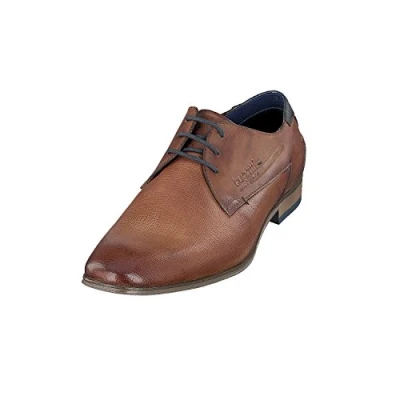 Immagine di bugatti Uomo Scarpa bassa business in pelle, derby con finitura bicolore, Marrone, 47 EU