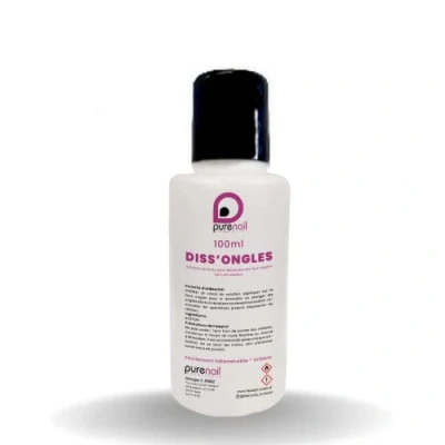 Immagine di Purenail DISSONGLE Acetone puro 100% 100 ml unghie finte Qualità professionale trasparente