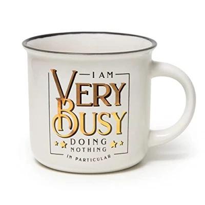 Immagine di Legami Cup Puccino, Tazza in Porcellana New Bone China, Tema Very Busy, Take a Break Collection, Capacità 350 ml, Lavabile Lavastoviglie, Utilizzabile Microonde (0054)