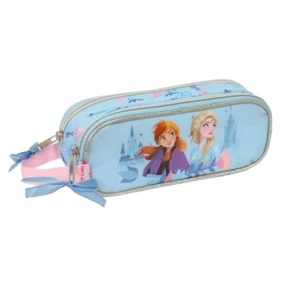 Immagine di safta Frozen Ice Magic astuccio doppio per bambini, ideale bambini in età scolastica, comodo e versatile, qualità resistenza, 21 x 6 8 cm, Blu chiaro, M, Casual