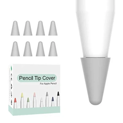Immagine di Punta Ricambio Compatibile con Apple Pencil 1st e 2nd,8 Pack Punte Silicone Pennino di Nib per Cap iPencil iPad Pro 11 &quot;10,5&quot; 12,9 &quot;9,7&quot; Grigio