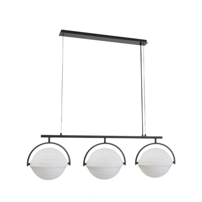 Immagine di Lucande lampada a sospensione Helva, bianca, 3 luci, 108 cm, regolabile