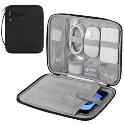 Immagine di MoKo Custodia Morbida con Maniglia per Tablet da 9 11 Pollice, iPad PRO M4 2024/11 Pollici Air M2 2024/iPad 10a 10,9 5/4 10,9, Galaxy Tab S9/S8/S7/A9+/A8/A7, Nero