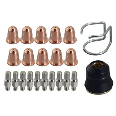 Immagine di RIVERWELD PR0110 Elettrodo al plasma PD0116 08 Punta 0,8 e PC0116 CV0010 Kit adatto alla torcia per taglio S45 22 pezzi