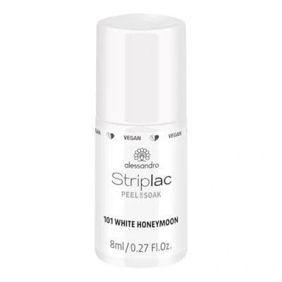 Immagine di alessandro Peel or Soak Striplac Smalto per unghie 1 x 8 ml, vegano, di colore bianco Honeymoon perfette in solo 15 minuti