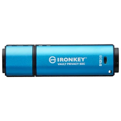 Immagine di Kingston IronKey Vault Privacy 50 FIPS 197 Type C con certificazione e crittografia XTS AES a 256 bit per la protezione dei dati IKVP50C/512GB