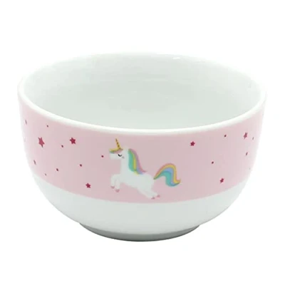 Immagine di Dekohelden24 Ciotola per bambini con unicorno e pasto magico, altezza ca. 5,8 x 11 cm, capacità 250 ml, porcellana, 971331