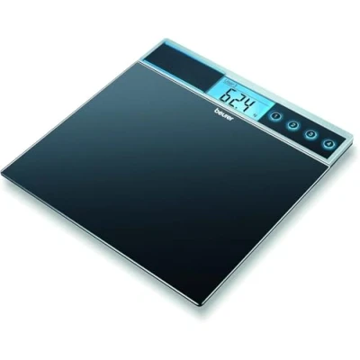 Immagine di Beurer Gs 39 Bilancia In Vetro Con Funzione Vocale Multilingua E Volume Regolabile, Base Ampia 28 X 34 Cm Adatta A Una Capacità Fino 150 Kg, Quattro Slot Di Memoria Utente