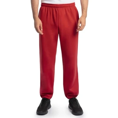 Immagine di Fruit of the Loom Eversoft Fleece Sweatpants Pantaloni da Ginnastica, Fondo Elastico Rosso, L Uomo