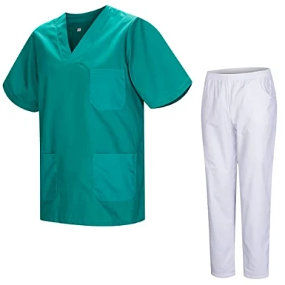 Immagine di MISEMIYA Uniformi Unisex Set Camice Uniforme Medica con Maglia e Pantaloni Mediche sanitarie 817 8312 BLANCO X Small, Verde