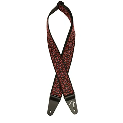 Immagine di Fender Pasadena Tracolla per chitarra in tessuto, colore: Rosso LATTICE