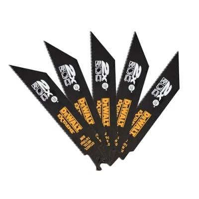 Immagine di DeWalt DT2407L QZ lame per sega universale bi metal 2x extreme n.5 da 152 x 1,4 1,8 mm tagli veloci su tubi e profilati in metallo acciao fino a 10mm di spessore, nero