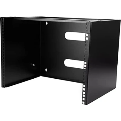Immagine di StarTech.com Staffa Rack 19&quot; 8U a Parete, Profondità 35 cm Profilo Basso, 19 pollici per Switch, Patch Panel, Server e Dispositivi IT, Portata 36 Kg, Nero (WALLMOUNT8)