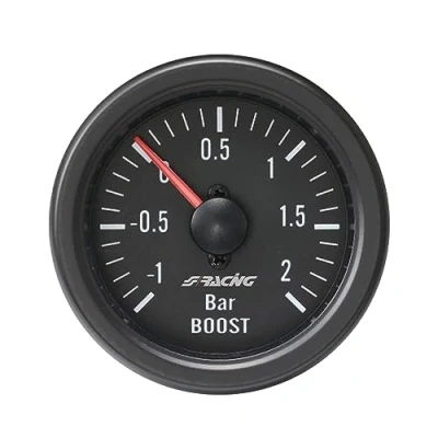 Immagine di Simoni Racing BV/B Black line Strumento Indicatore Meccanico di Pressione Turbo+VAC, Universale per Auto o Camion, con Display Retroilluminato Led Bianco