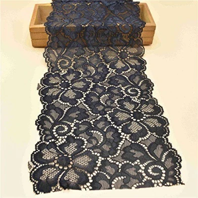 Immagine di Yulakes, nastro di pizzo elasticizzato, stile vintage, per decorazioni, larghezza 18 cm, lunghezza 4,5 m