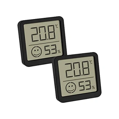 Immagine di TFA Dostmann 2er Set digitales Thermo Hygrometer mit Komfortzone Termoigrometro Nero
