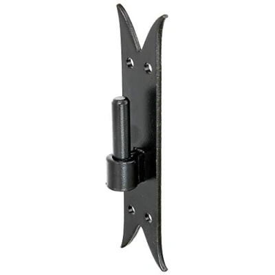 Immagine di Alberts 306717 Cardine su piastra, gancio DI, estremità a coda di rondine, vernice ad immersione nera, entrata Ø14 mm, piastra 205 x 45 mm