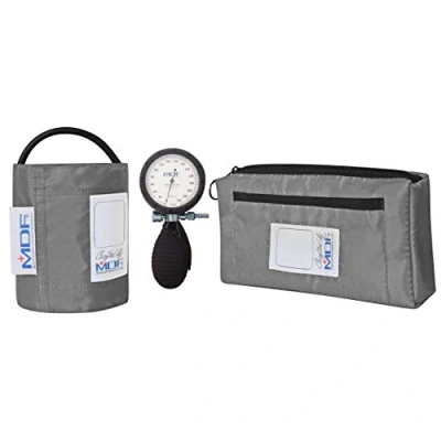 Immagine di MDF® Bravata® Palm Sfigmomanometro ad aneroide della Monitor per la rilevazione pressione arteriosa (adulti e Bambini) Grigio Garanzia a vita &amp; Programma componenti gratuite (MDF848XPD 12)