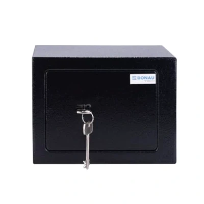Immagine di DONAU Tech cassaforte per mobili, 4,6 l/23 x 17 cm, manuale banconote, da parete, con 2 chiavi e nero