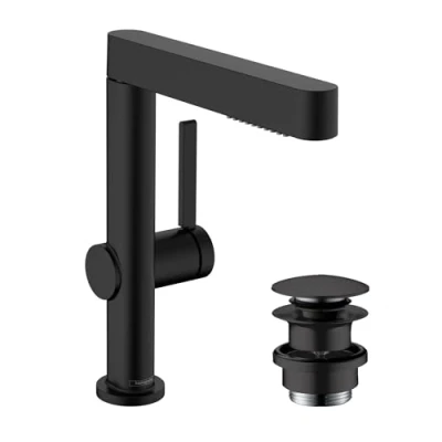Immagine di hansgrohe Finoris Miscelatore monocomando lavabo 230 con doccetta estraibile, 2jet e push open, cromo, 76063000
