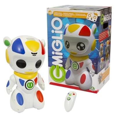 Immagine di Emiglio Robot il Compagno per mille avventure, con luci e suoni, voice changer, sensore di sensibilità, movimento in 8 direzioni, bambini a partire dai 3 anni, Giochi Preziosi, MGL00000