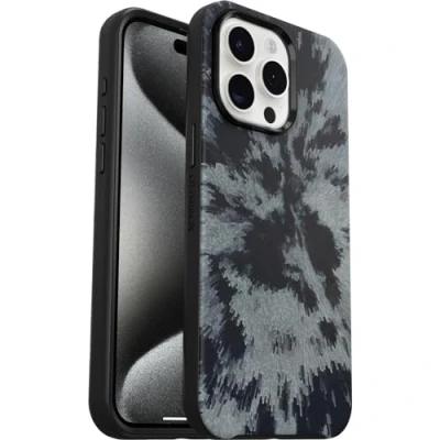 Immagine di OtterBox Cover per iPhone 15 Pro Max Symmetry MagSafe, resistente a shock e cadute ;sottile, testata 3x vs le norme MIL STD 810G, protezione antimicrobica, Nero/Grigio