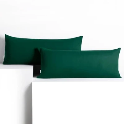Immagine di DecoKing 2 federe da 40 x 120 cm, in jersey di cotone, con chiusura lampo, colore: ambra