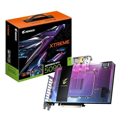 Immagine di Gigabyte AORUS GeForce RTX 5090 XTREME WATERFORCE WB 32G Scheda Grafica 32 GB GDDR7, 512 bit, PCI E 5.0, 2655 MHz Frequenza Base, 3 x DP 2.1a, 1 HDMI 2.1b, NVIDIA DLSS 4, GV N5090AORUSX 32GD