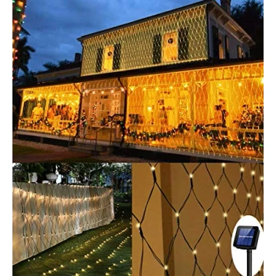 Immagine di 200 LEDs Rete luminosa, 3M x 2 M Tenda Luci di Netta, 8 Modalità Impermeabili Corde Garden Fata Luce a Rete, Auto ON/OFF Luminosa Natale per Esterni Matrimonio Festa Gazebo Interno Esterno