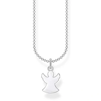 Immagine di Thomas Sabo Collana da Donna in Argento Sterling 925 con Ciondolo a Forma di angelo, Lunghezza 38 45 cm