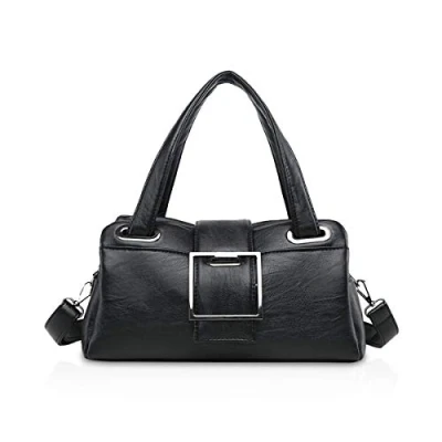 Immagine di NICOLE &amp; DORIS borse donna borsa a mano per moda tracolla Donne Retro PU pelle Nero