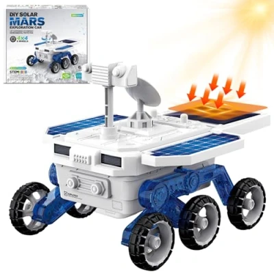 Immagine di OBEST Robot solare giocattolo per bambini, kit puzzle assemblato DIY, giocattoli da costruzione esperimenti STEM, regali auto spaziali ragazzi e ragazze dagli 8 anni in su