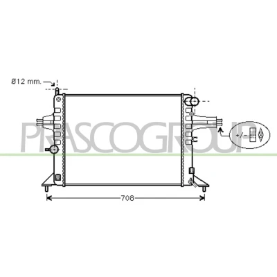 Immagine di PRASCO OP017R013 Radiatore motore Alluminio 543 378 23 Alette di raffreddamento montate meccanicamente OPEL: Astra G Caravan, Zafira A, CC