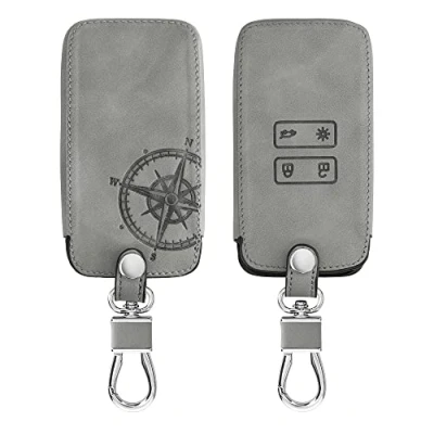 Immagine di kwmobile Custodia Compatibile con Renault 4 tasti Smart Key (solo Keyless Go) Cover Chiavi Auto Protezione Copri Telecomando Copertina Chiave Bussola vintage