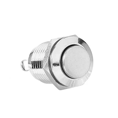 Immagine di 12mm Pulsante 36V Interruttore Momentaneo a in Metallo di Avvio Impermeabile Premi il Bottone per Foro Montaggio da 1/2&quot;