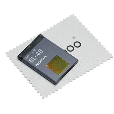 Immagine di mungoo, batteria originale BL 4B per cellulare Nokia 2630, 2660, 2760, 5000, 6111, 7070, 7370, 7373, 7500, N76, con panno di pulizia display