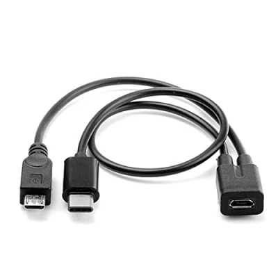 Immagine di chenyang CY Cavo di ricarica da micro USB femmina a C tipo 3.1 e maschio splitter
