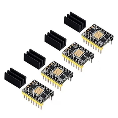 Immagine di BIGTREETECH TMC5160 v1.2 Stepper Motor StepStick Mute Silent Driver Supporto SPI con dissipatore di calore per scheda controllo stampante 3D (4 pezzi)