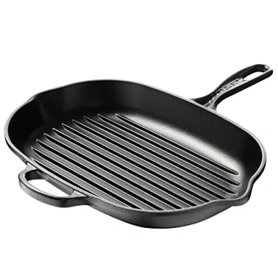 Immagine di Le Creuset Griddle Pan Signature Satin Black 40 x 32 cm enamelled non stick coating