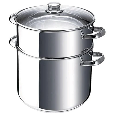 Immagine di Beka Chambord Cuocipasta in Acciaio Inox con Coperchio Vetro, Diametro 28 cm, Inossidabile, Argento